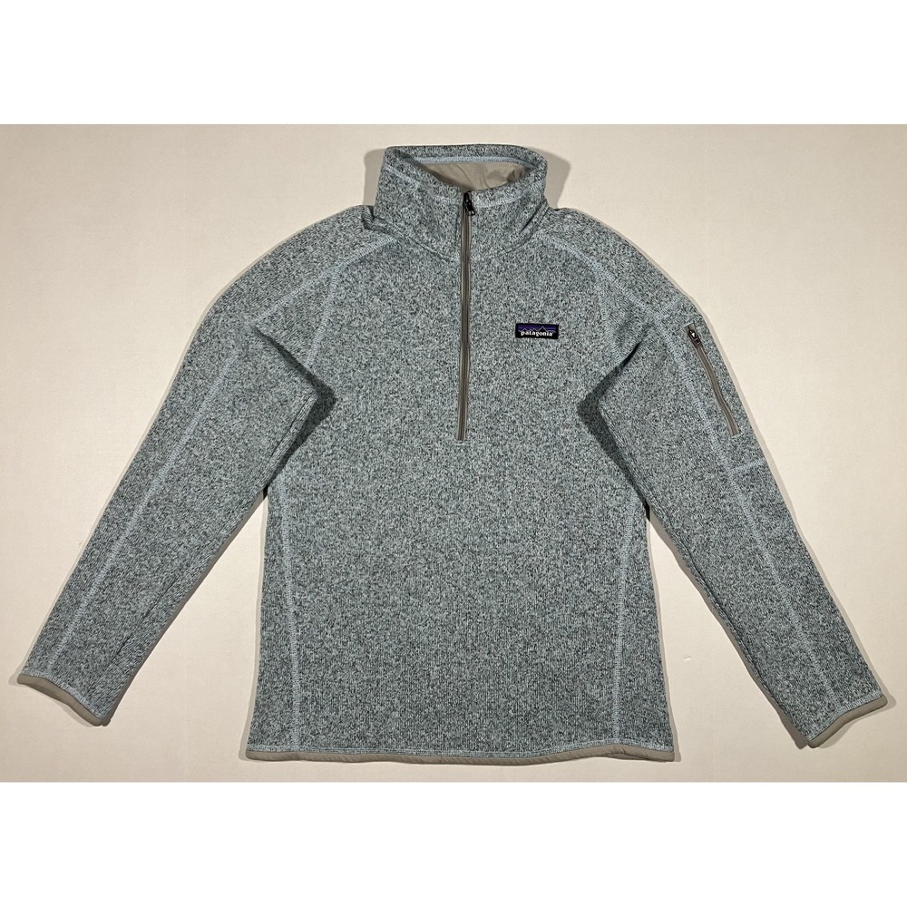 Patagonia Better Sweater Mens Medium Blue Gray Half Zip Pullover Fleece